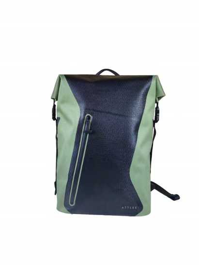 Cascade 32L Roll-Top in Moss — welded TPU roll-top commuter pack